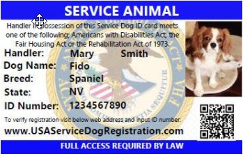Psychiatric Service Dog Housing/Travel Letter Package – USA Service Animal  Registration