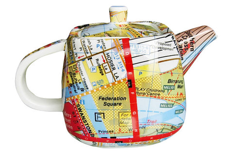 Melbourne souvenirs gifts melways teapot