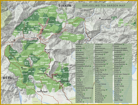 List of Darjeeling Tea Gardens; List of Darjeeling Tea Estates