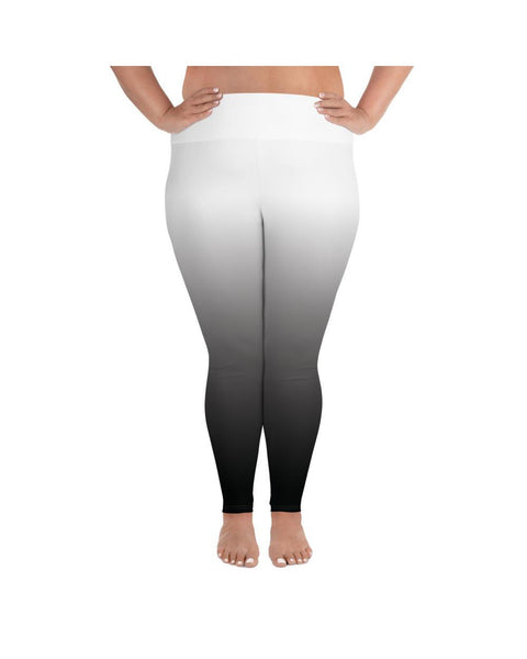 white plus size leggings