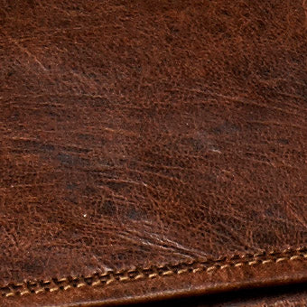 naturally suntanned leather