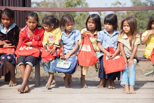 Bag For A Bag Charity Outside School