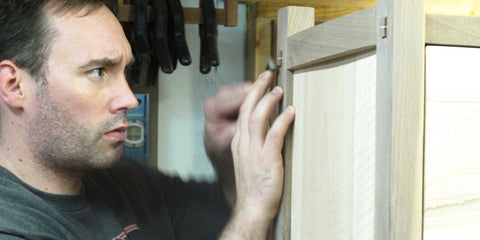 Furniture maker and artist Peyton White handcrafting modern wood furniture in the Mokuzai Shop