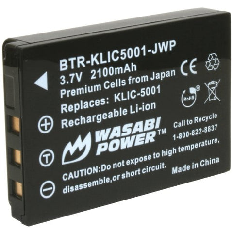 Kodak KLIC-5001 Battery by Wasabi Power