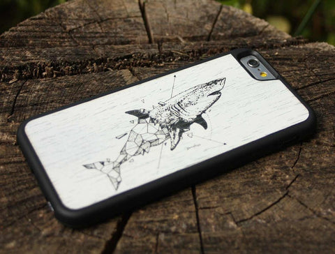 Shark Wood iPhone Case