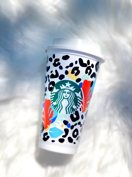 pink leopard starbucks tumbler