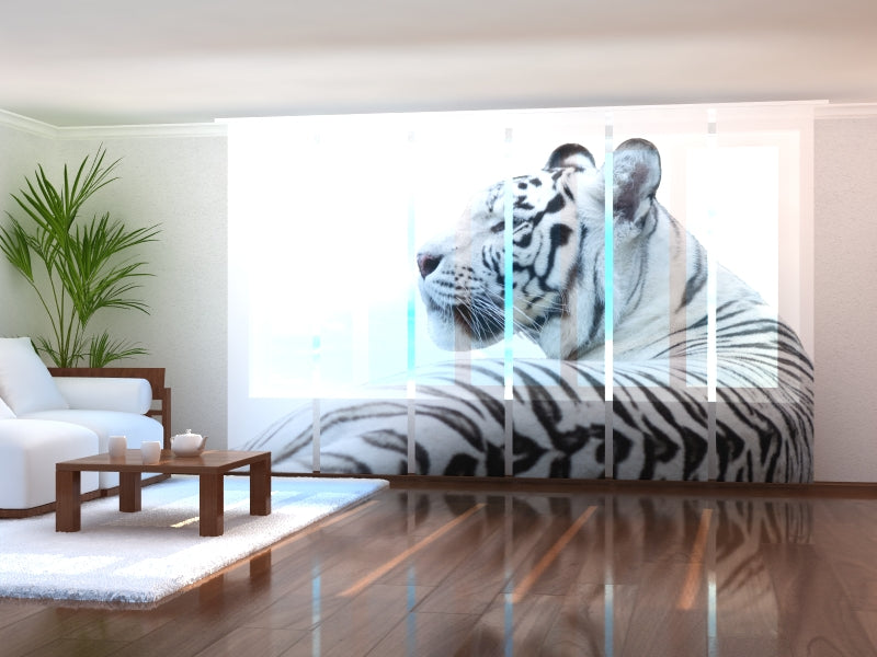 Set Of 6 Panel Curtains White Tiger 2 Interior Textiles Wellmira