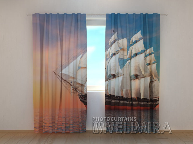 3d Gardinen Sailing Ship