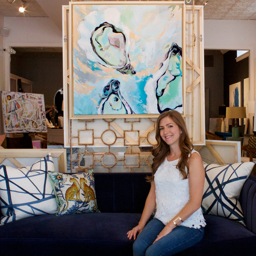 Artist Stephie Jones at Palette Paint and Home in Richmond Virginia