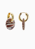 Earrings | Chunky Hoops in Gold with Canyon Charm