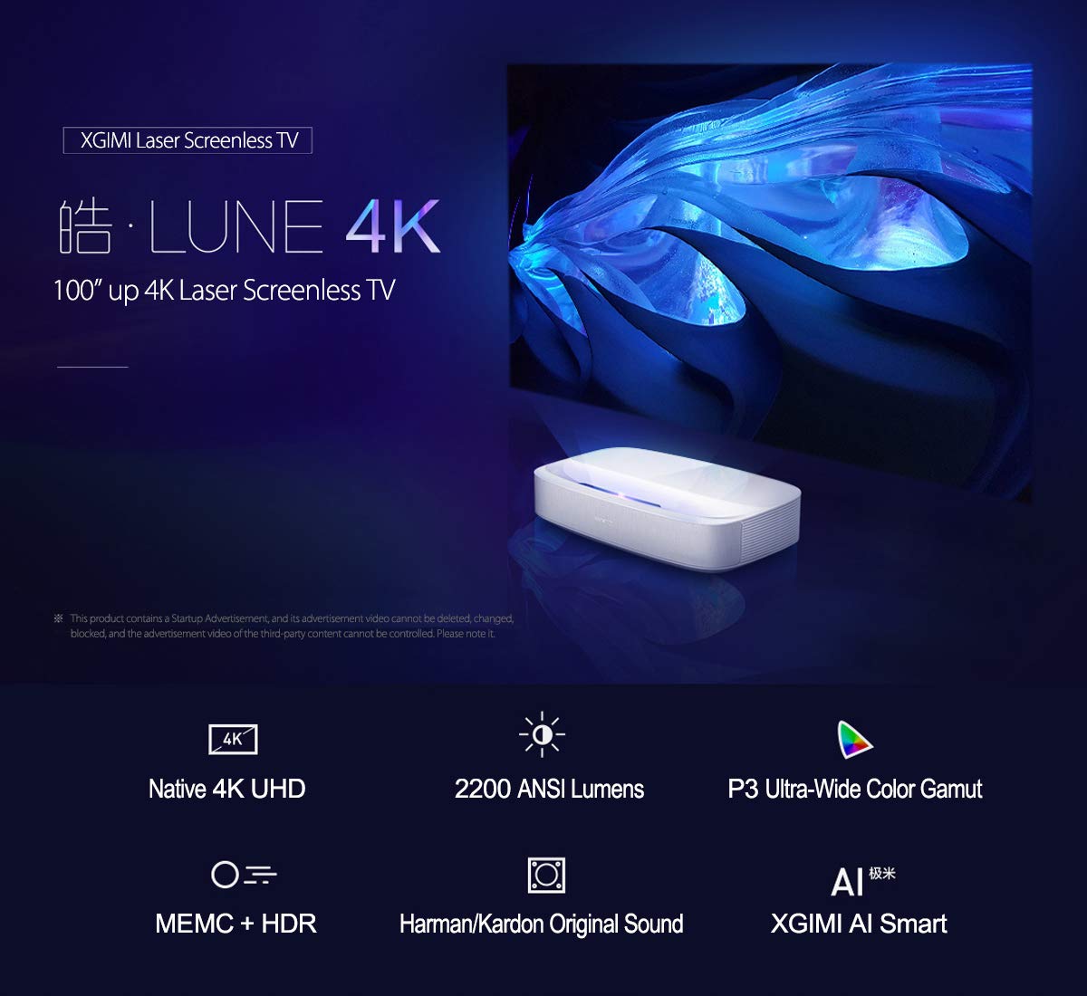 XGIMI LUNE native 4K HOME ULTRA SHORT THROW PROJECTOR in india