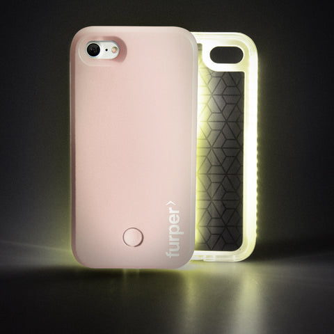 Furper iPhone 7 Selfie LED Case with Lightning Port (Pink)