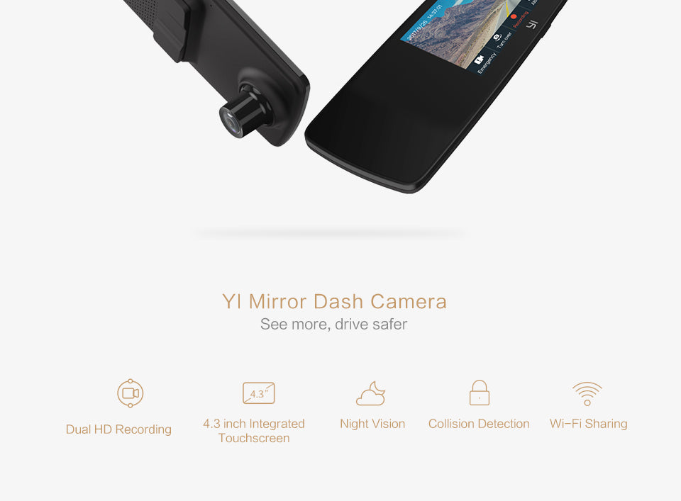 Yi Mirror Dash Camera Recorder India 