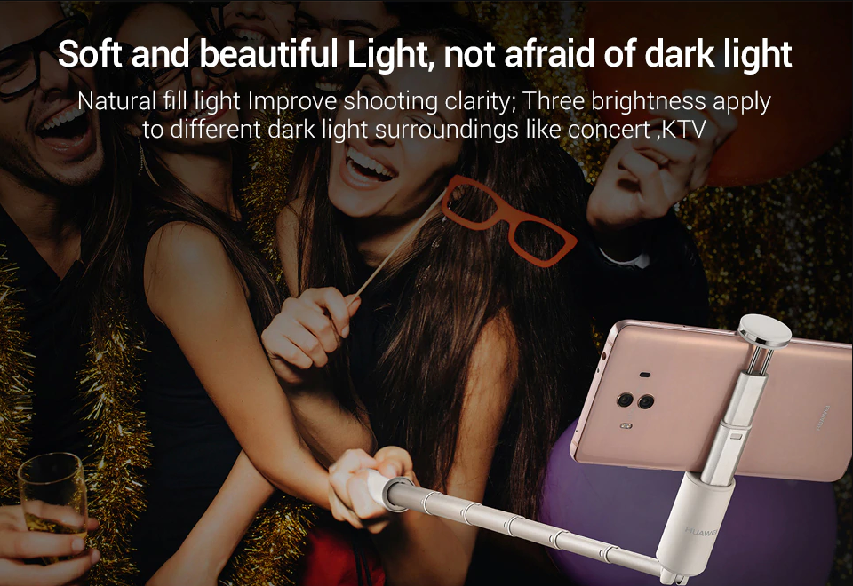HUAWEI selfie stick with light led 