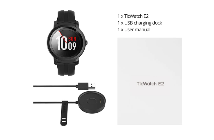 Mobvoi TicWatch E2 Smartwatch India in the box