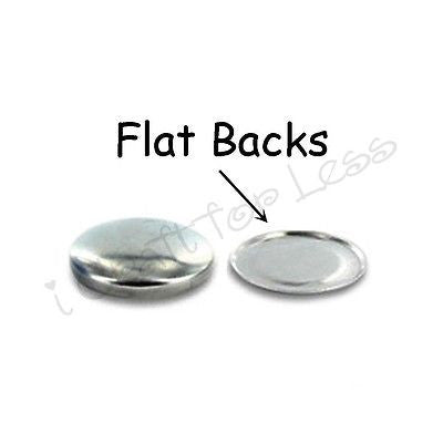 50 Self Cover Button 23mm FLAT BACK Start Kit Tool Temp & Instruct FlatBack 