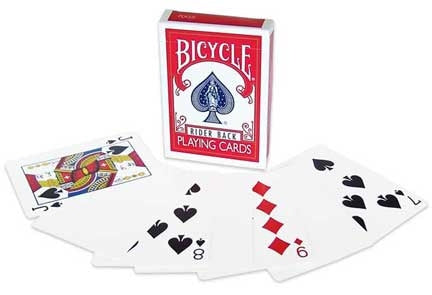 BLANK FACE BICYCLE RED BACK DECK GAFF PLAYING CARDS POKER SIZE MAGIC CARD TRICKS 