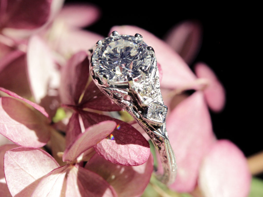Bellamy custom diamond engagement ring