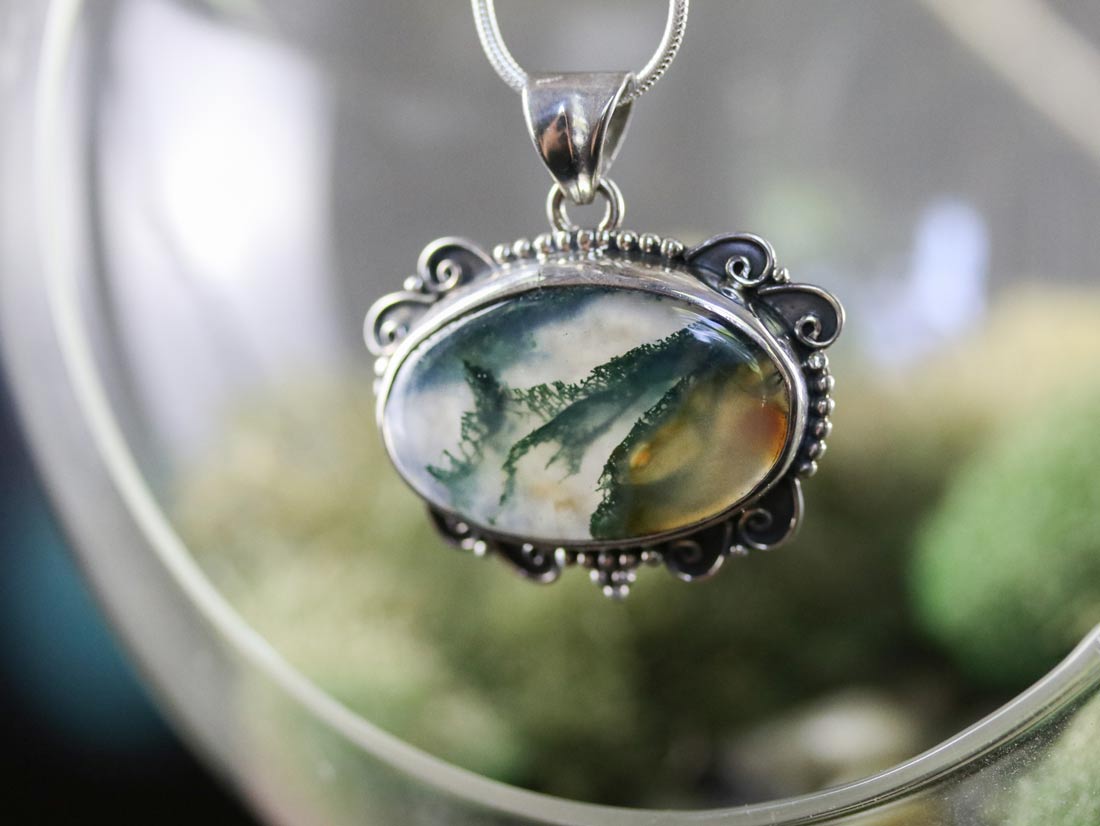 moss agate jewelry