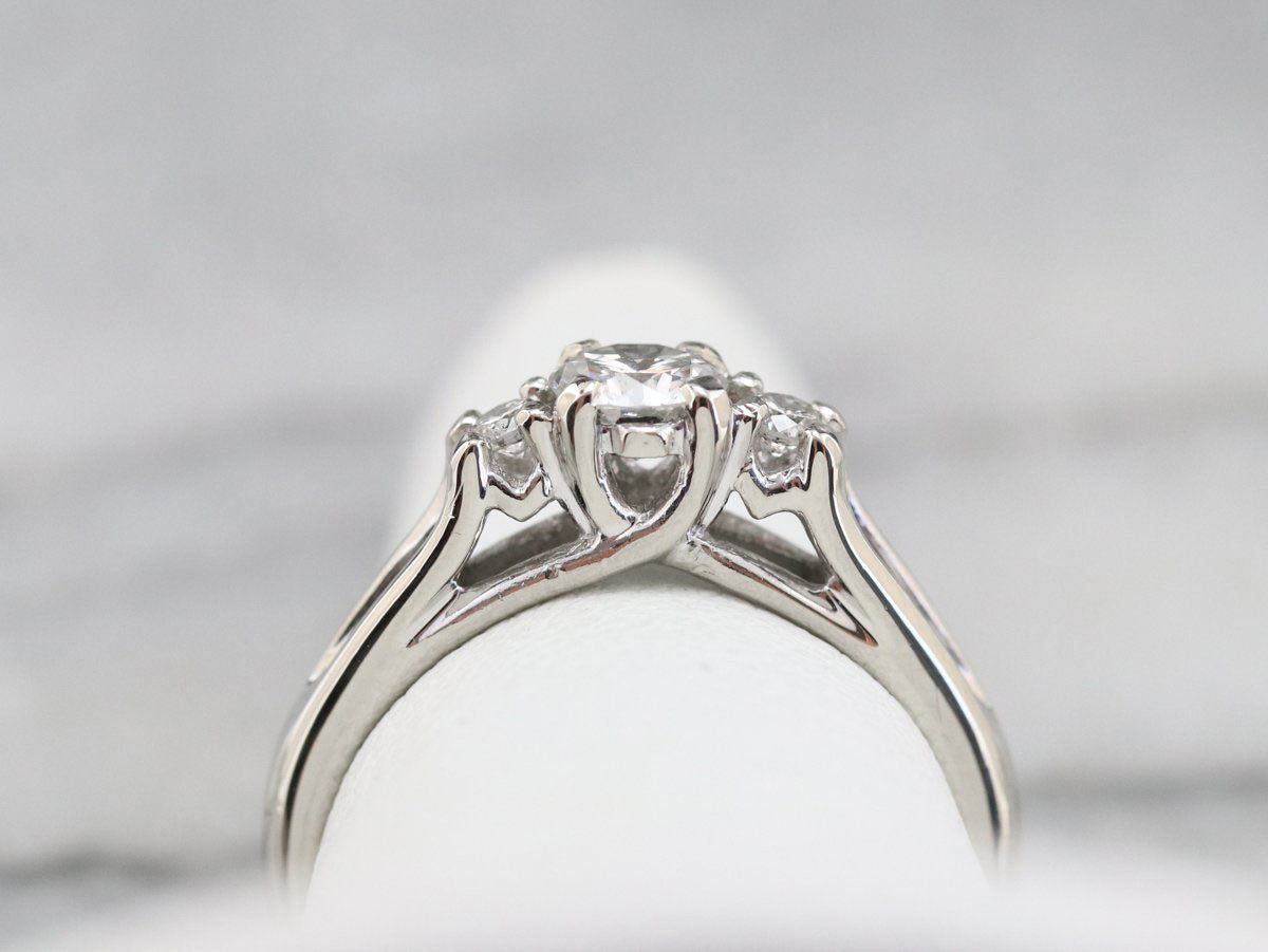 trellis setting engagement ring