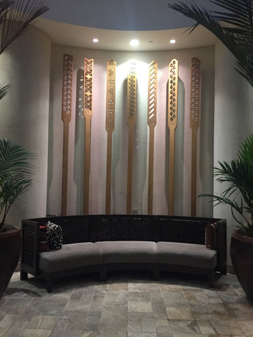 Giant Ohe Kapalas Displayed At The Sheraton Kona Resort And Spa At Keauhou Bay