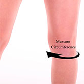 Active650 Knee Band measuring instructions and sizing guide