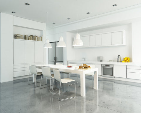 clean white minimal kitchen