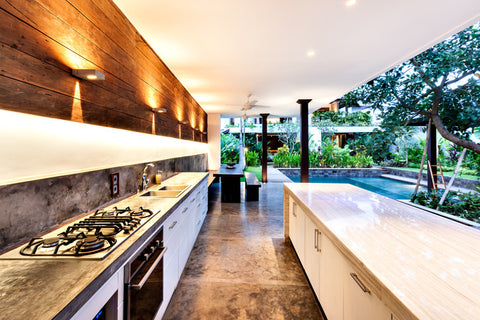 ultra modern open plan kitchen