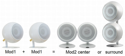 white home theater speakers