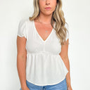  Adelinah V-Neck Babydoll Top - kitchencabinetmagic