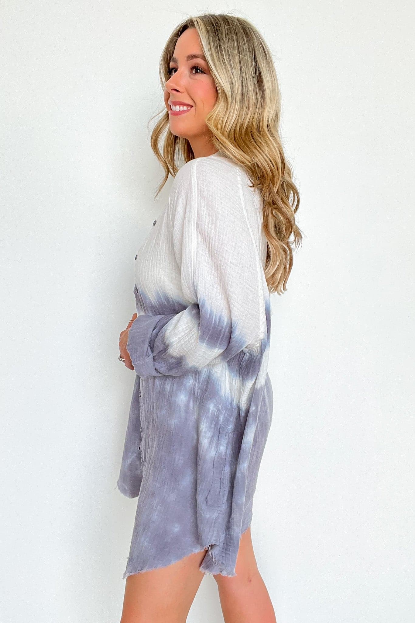  Aelin Tie Dye Button Down Top - kitchencabinetmagic