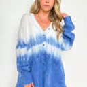 Blue / S Aelin Tie Dye Button Down Top - kitchencabinetmagic