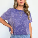  Amorettah Acid Wash Cropped Tee - BACK IN STOCK - kitchencabinetmagic