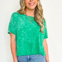 Kelly Green / SM Amorettah Acid Wash Cropped Tee - BACK IN STOCK - kitchencabinetmagic