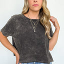  Amorettah Acid Wash Cropped Tee - BACK IN STOCK - kitchencabinetmagic