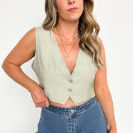  Breaking Rules Button Down Vest Top - kitchencabinetmagic