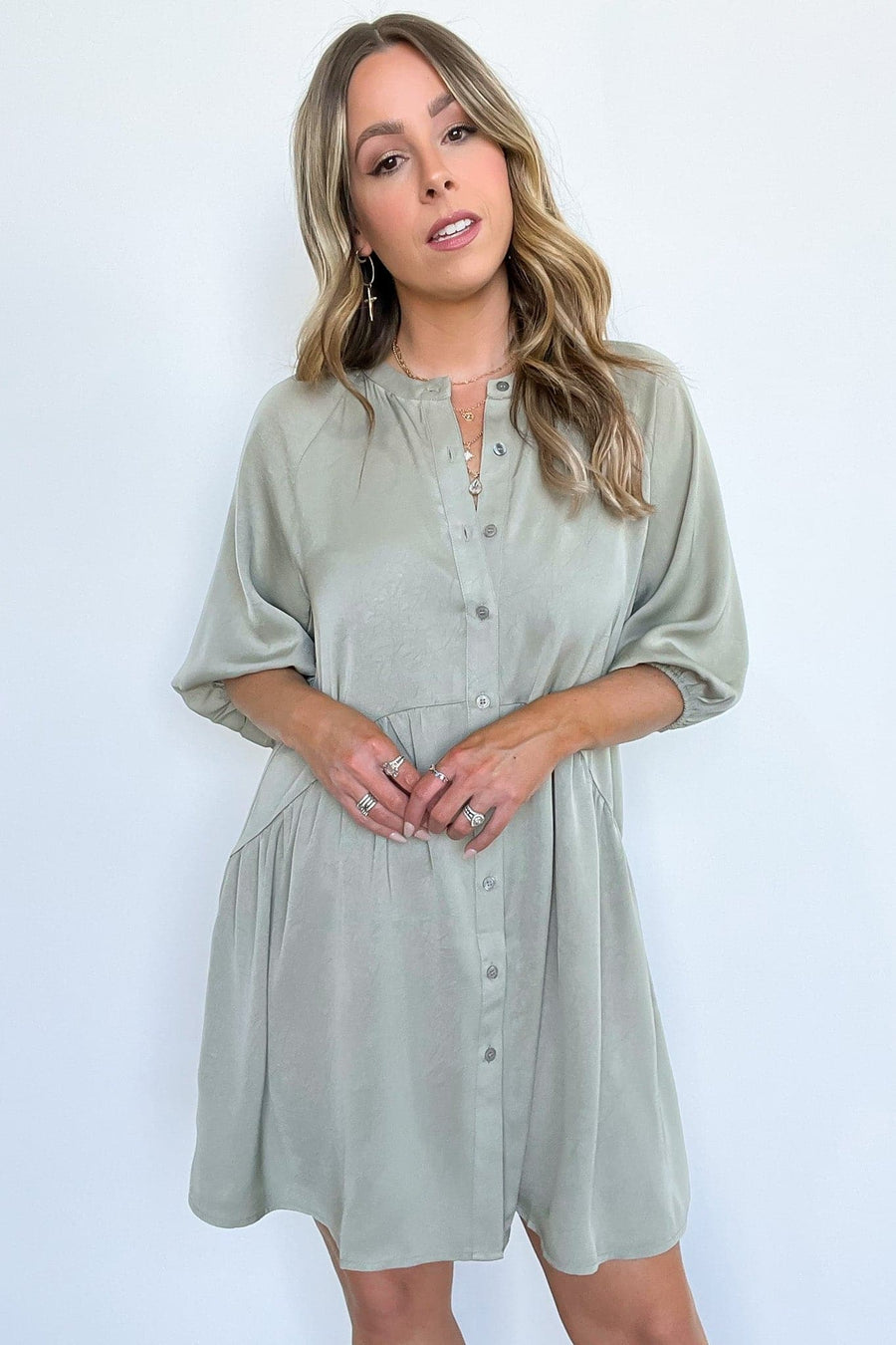  Cordeliah Button Down Babydoll Dress - kitchencabinetmagic