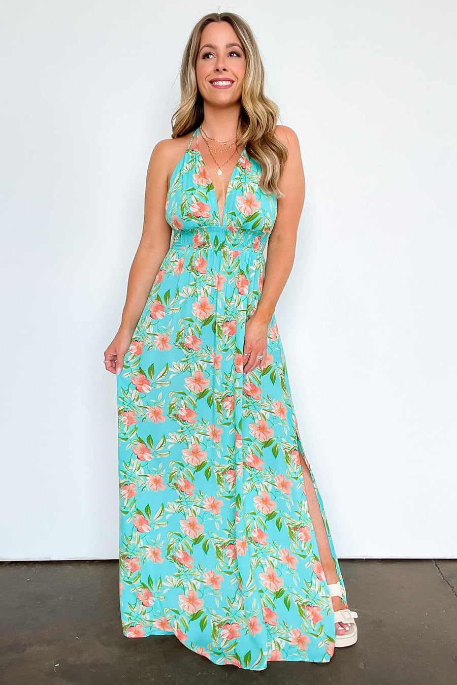 Lake / S Endearing Melody Floral Maxi Dress - BACK IN STOCK + NEW COLOR - kitchencabinetmagic