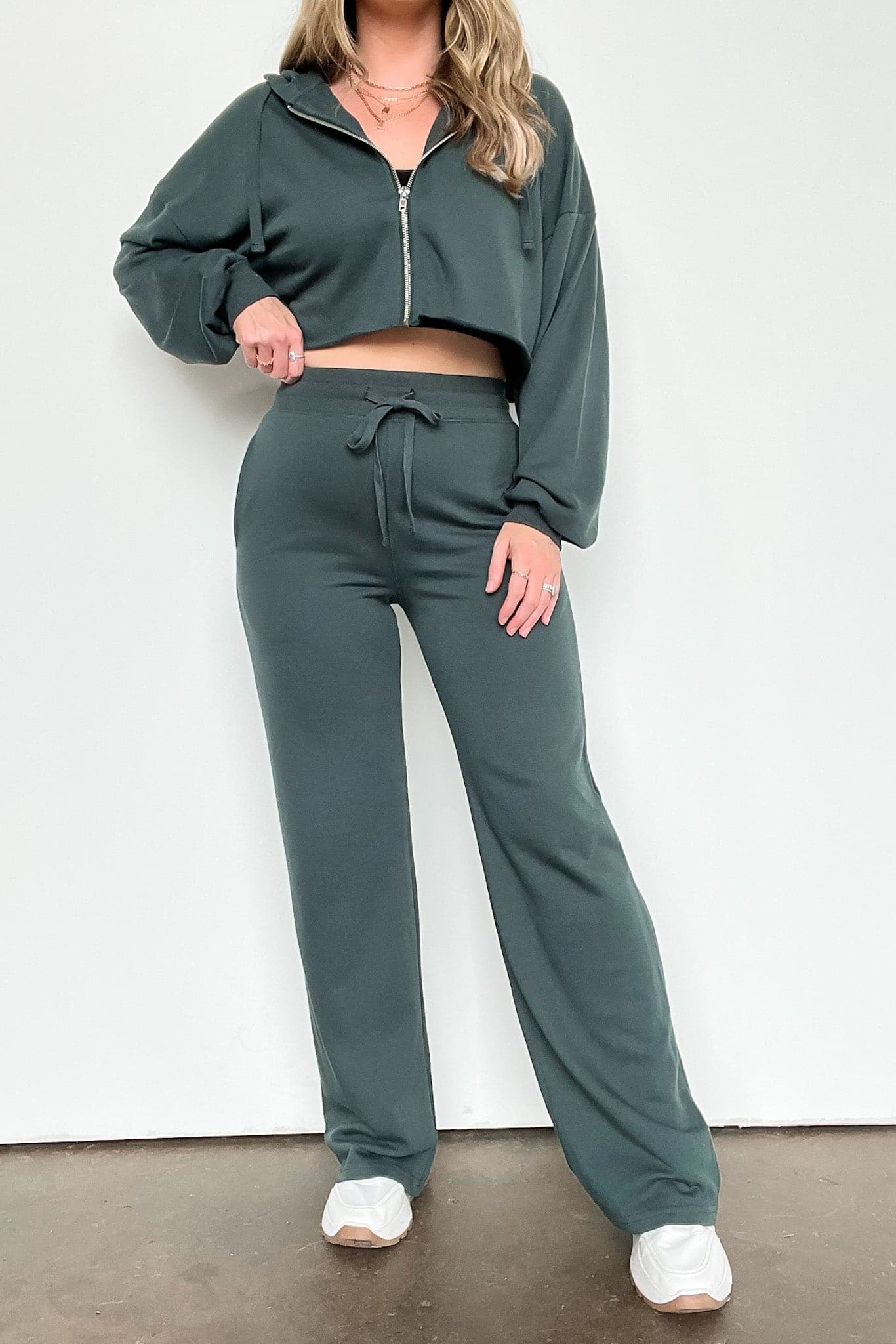  Erilea Straight Leg Elastic Waist Lounge Pants - kitchencabinetmagic