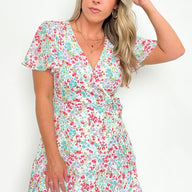  Forever Blossoming Floral Wrap Dress - kitchencabinetmagic