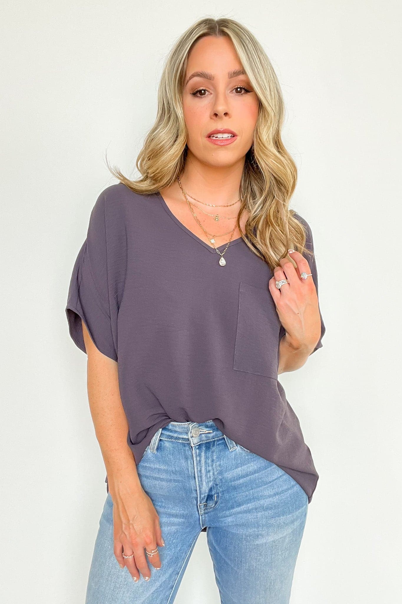  Gisella V-Neck Dolman Top - kitchencabinetmagic