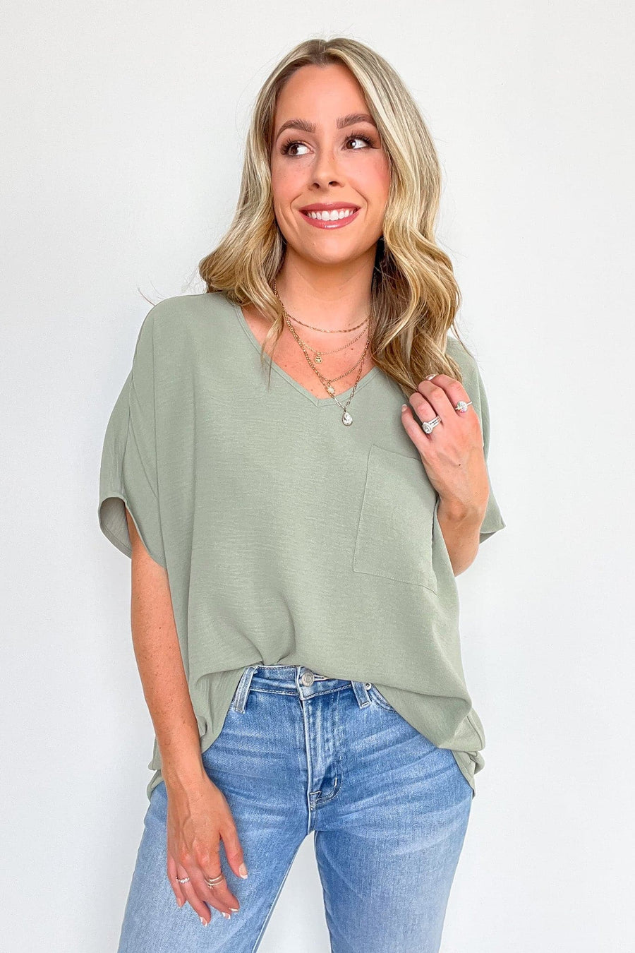 Gisella V-Neck Dolman Top