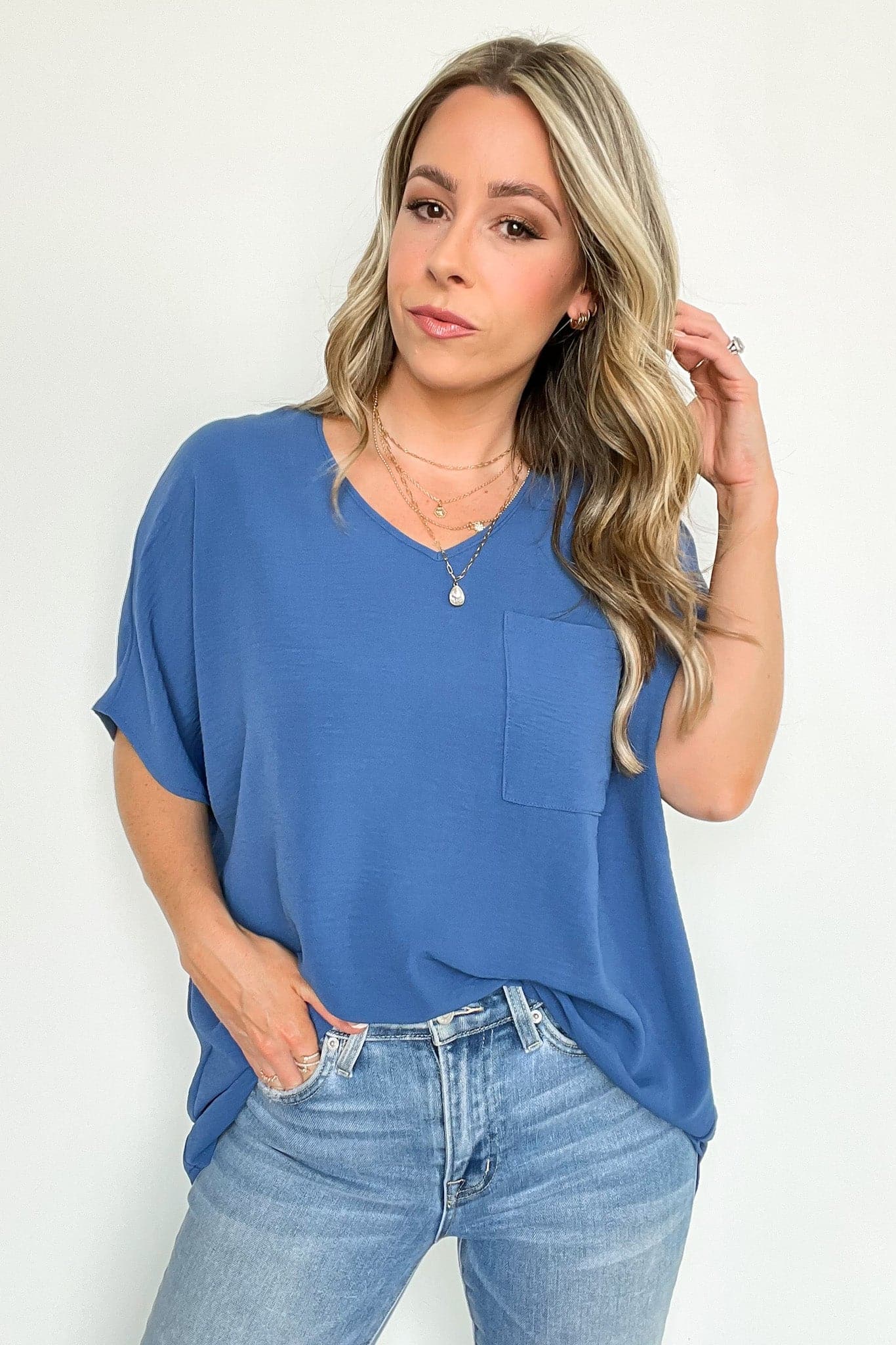  Gisella V-Neck Dolman Top - kitchencabinetmagic