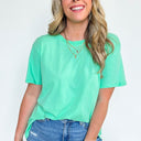 Green Mint / S Hype it Up Short Sleeve Boyfriend Tee - BACK IN STOCK - kitchencabinetmagic