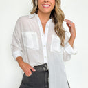 White / S Inayah Button Down Tunic Top | PREORDER - kitchencabinetmagic