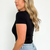  Jessiah V-Neck Short Sleeve Bodysuit - BACK IN STOCK - kitchencabinetmagic