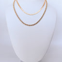 Gold Kalel Snake and Rope Chain Necklace Set - kitchencabinetmagic