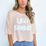  Lazy Sunday Relaxed Vintage Graphic Tee - kitchencabinetmagic