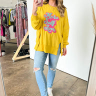  More Self Love Oversized Graphic Embroidered Pullover - kitchencabinetmagic