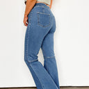  Nadiah High Waist Raw Hem Flare Jeans - kitchencabinetmagic